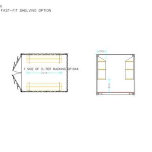 Fastfit Three Tier Racking (Single Bay) - fastfit three tier racking single for sale at Easy Containers