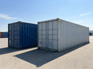 20ft and 40ft shipping containers side by side size comparison